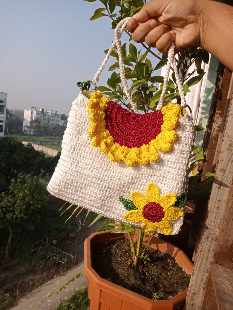 Hand Made Sun flower bag