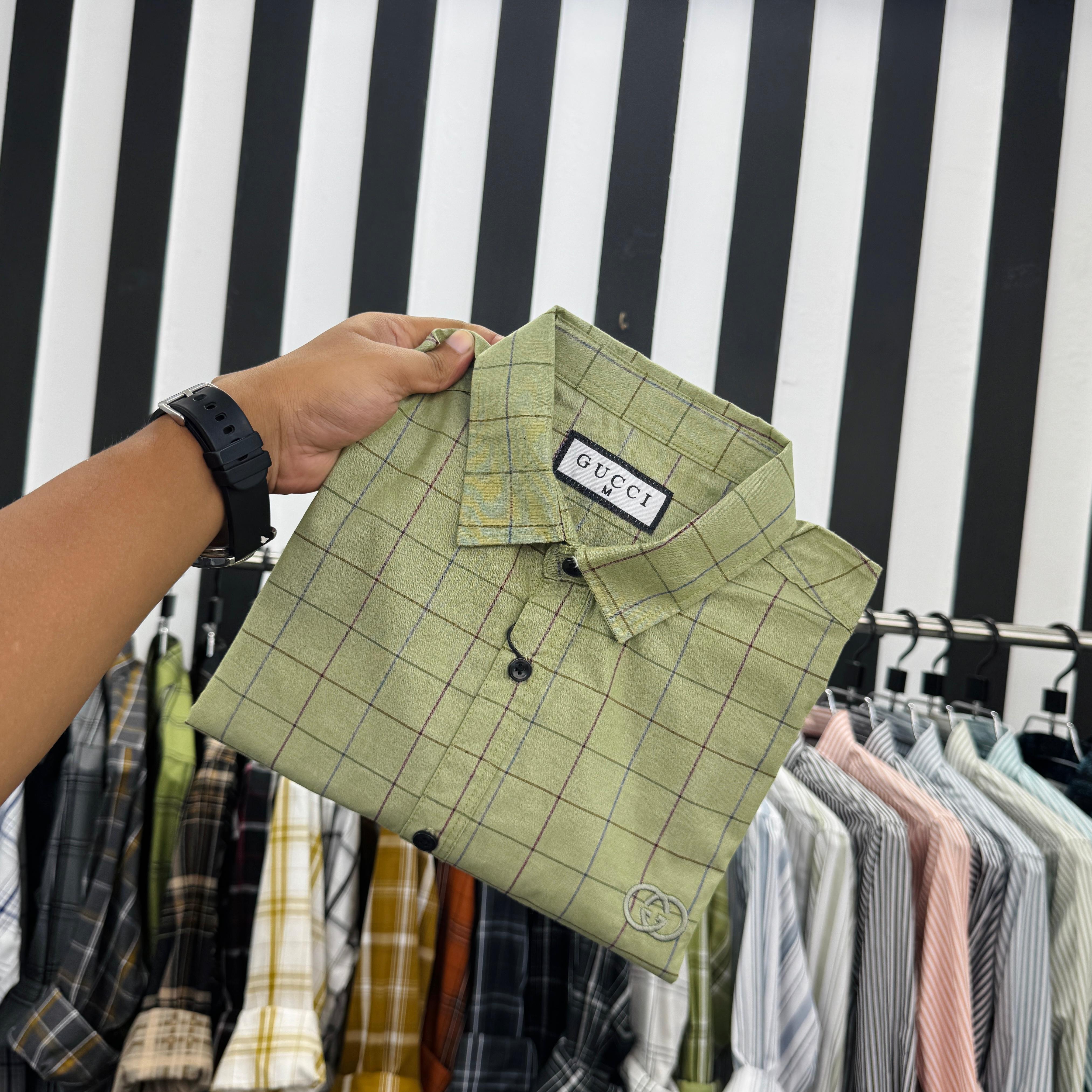 Full Sleeve Cheak Print Shirt