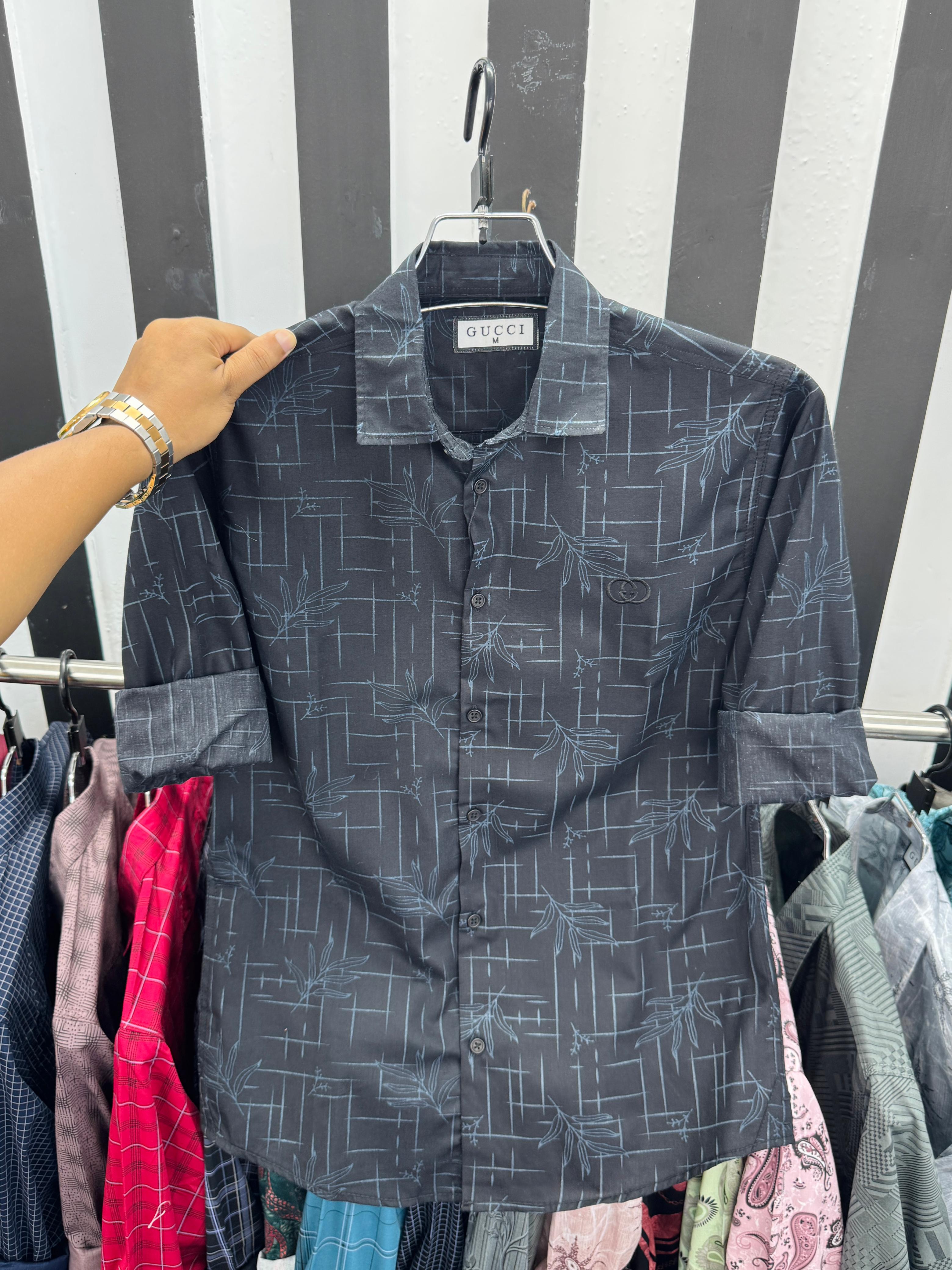 Full Sleeve Cheak Print Shirt